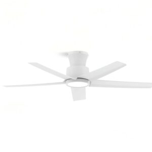 Modern 44 Inch Ceiling Fan with Dimmable LED Light, Remote Control, Reversible DC Motor, 3 Colour Temperatures and Timer