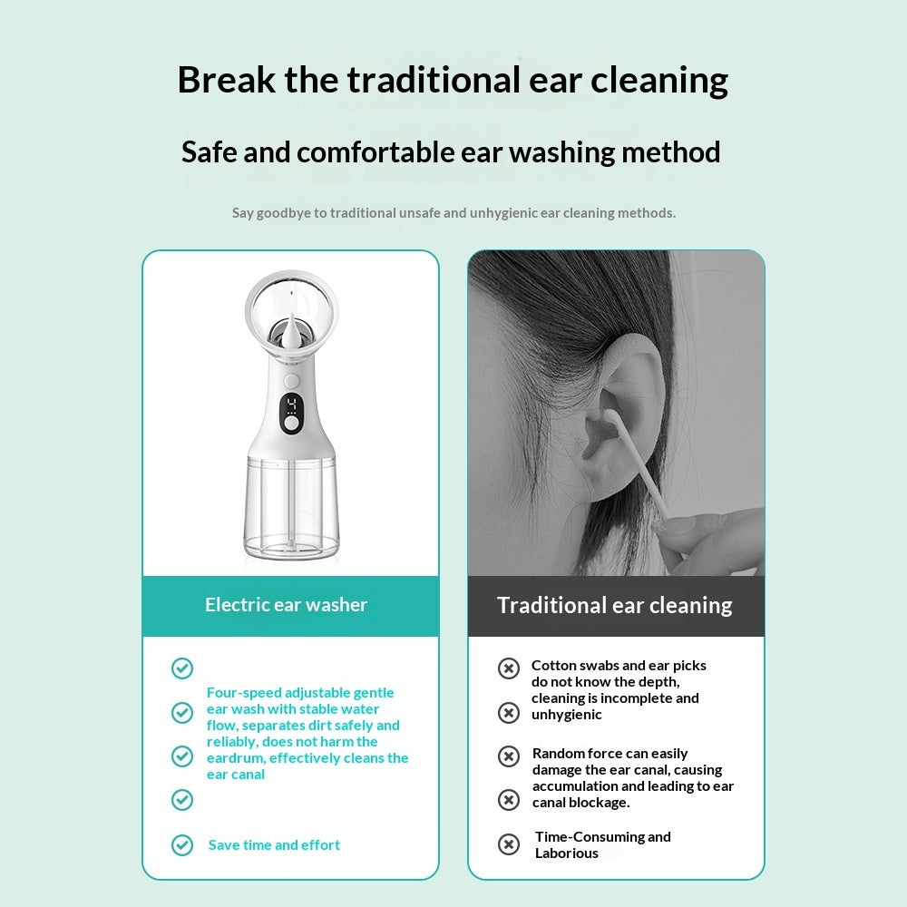Intelligent Portable Ear Canal Cleaner - Cordless Home Use Ear Washer with Soft Silicone Tips - Image 6