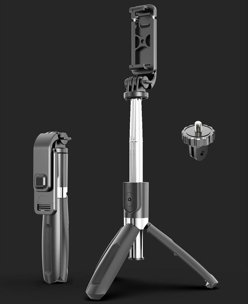 Compatible with Apple, Tripod Selfie Stick Mobile Universal Live Triangle Bracket One Bluetooth Selfie Artifact - Image 13