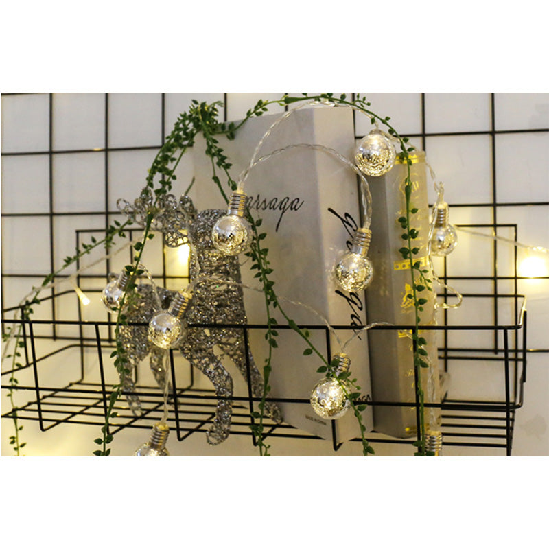 Letter Snowflake 10 LED Globe String Lights, 6.5FT Battery Operated Fairy Lights, Warm White 3000K Christmas Decor Lights - Image 5
