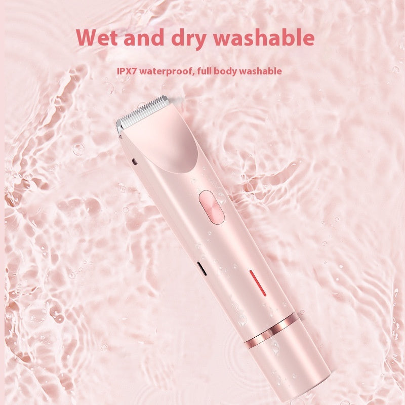 2 In 1 Hair Remover Women's Double Head Shaver Private Pubic Hair Trimmer Electric Razor Wet Dry Electric Body Hair - Image 4