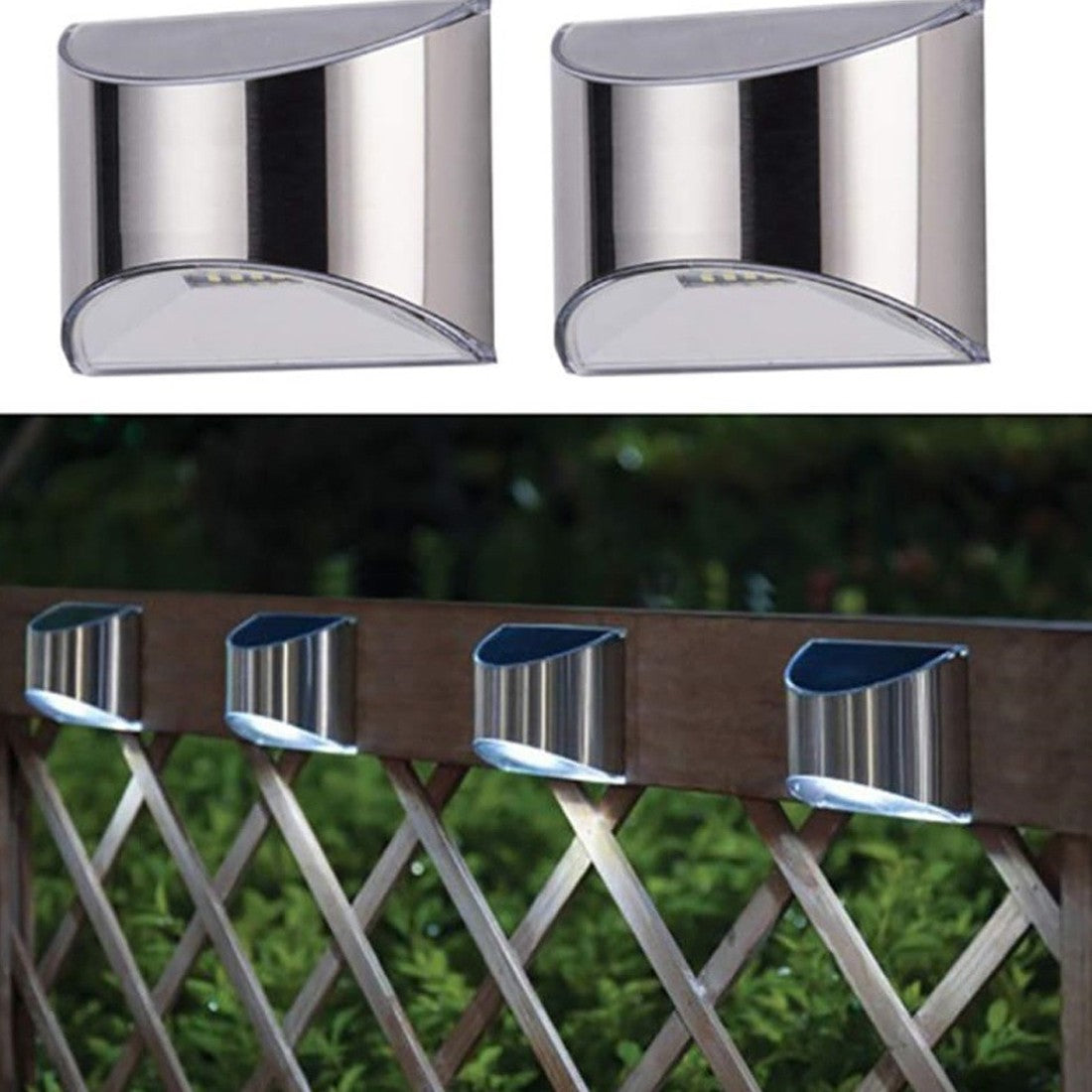 4PCS Super Bright Solar Powered Door Fence Wall Lights LED Outdoor Garden Lamp - Image 3