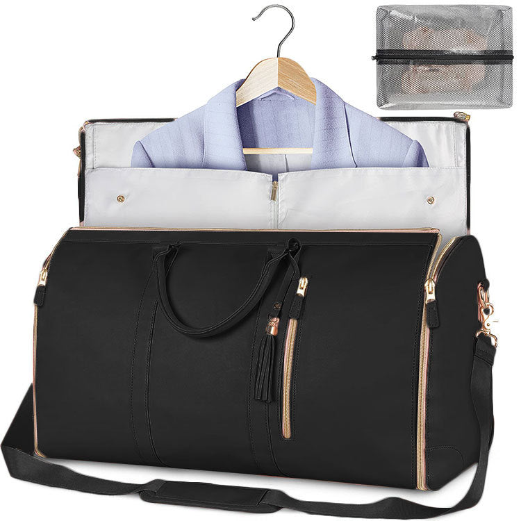 Large Capacity Travel Duffle Bag Women's Handbag Folding Suit Bag Waterproof Clothes Totes - Image 11