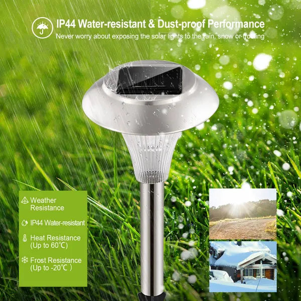 4Packs Solar Garden Lights Outdoor IP44 Waterproof Solar Pathway Lights Color Changing Landscape Lamps - Image 3