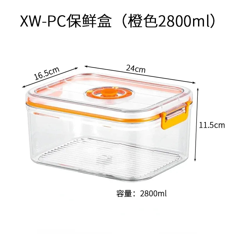 Vacuum Fresh-keeping Box Refrigerator Sealed Canister Microwavable Transparent Food Storage Container Kitchen Organizer Bento - Image 19