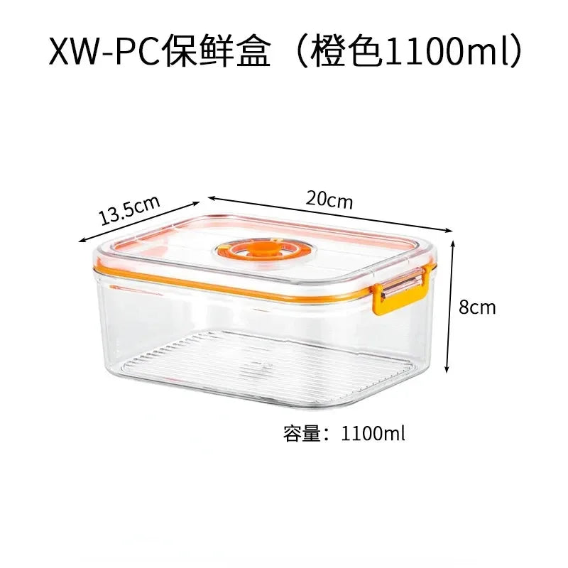 Vacuum Fresh-keeping Box Refrigerator Sealed Canister Microwavable Transparent Food Storage Container Kitchen Organizer Bento - Image 21