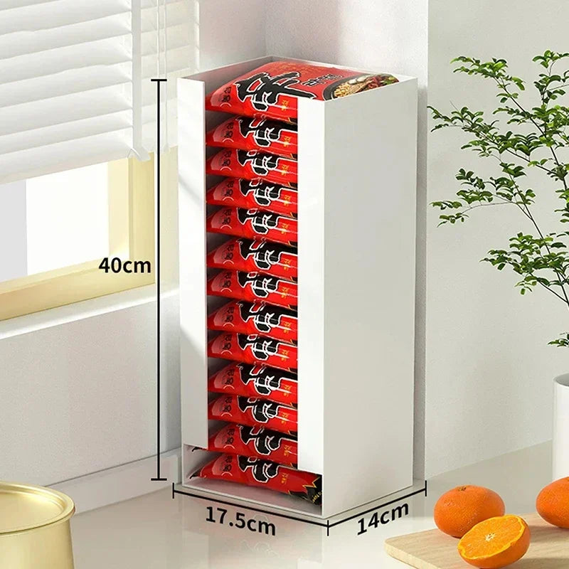 Multi Functional Instant Noodle Storage Box Kitchen Organizer for Ramen Cups Perfect for Pantry Organization Food Storage - Image 8
