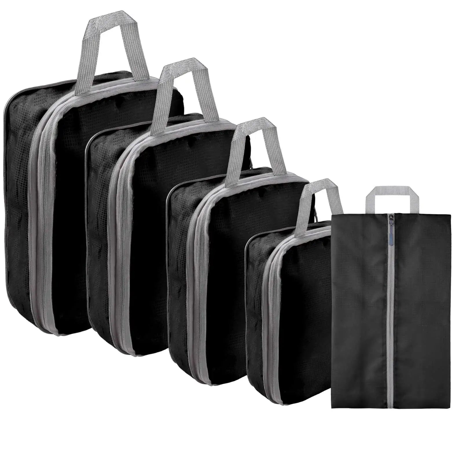 5 Set/6 Set Compressible Packing Cubes Travel Storage Bag Portable Large Capacity Waterproof Suitcase Handbag Luggage Organizer - Image 8