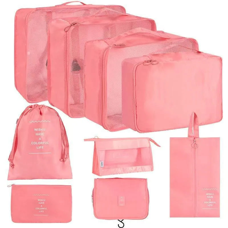 7/8/9-piece Set Travel Storage Bags,Digital Toiletries Shoes Clothes Organizer bag Suitcase Clothes Tidy Pouch,Packing Cubes Set - Image 12