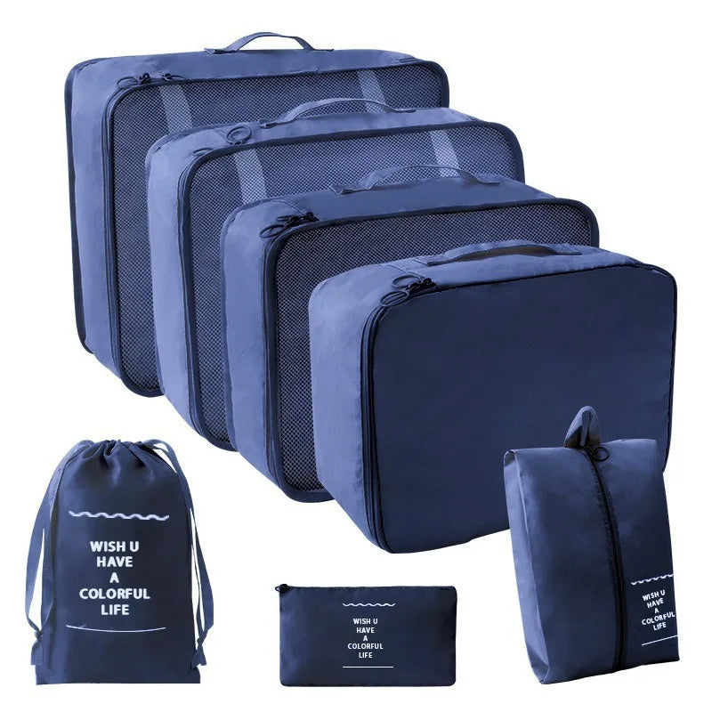 7/8/9-piece Set Travel Storage Bags,Digital Toiletries Shoes Clothes Organizer bag Suitcase Clothes Tidy Pouch,Packing Cubes Set - Image 3