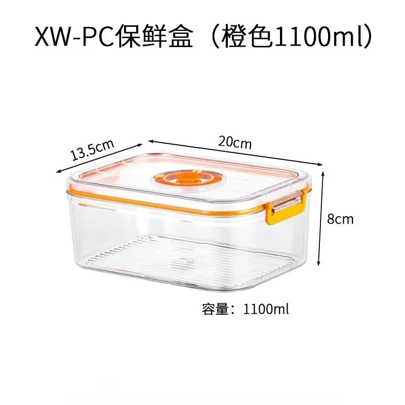 Vacuum Fresh-keeping Box Refrigerator Sealed Canister Microwavable Transparent Food Storage Container Kitchen Organizer Bento - Image 17