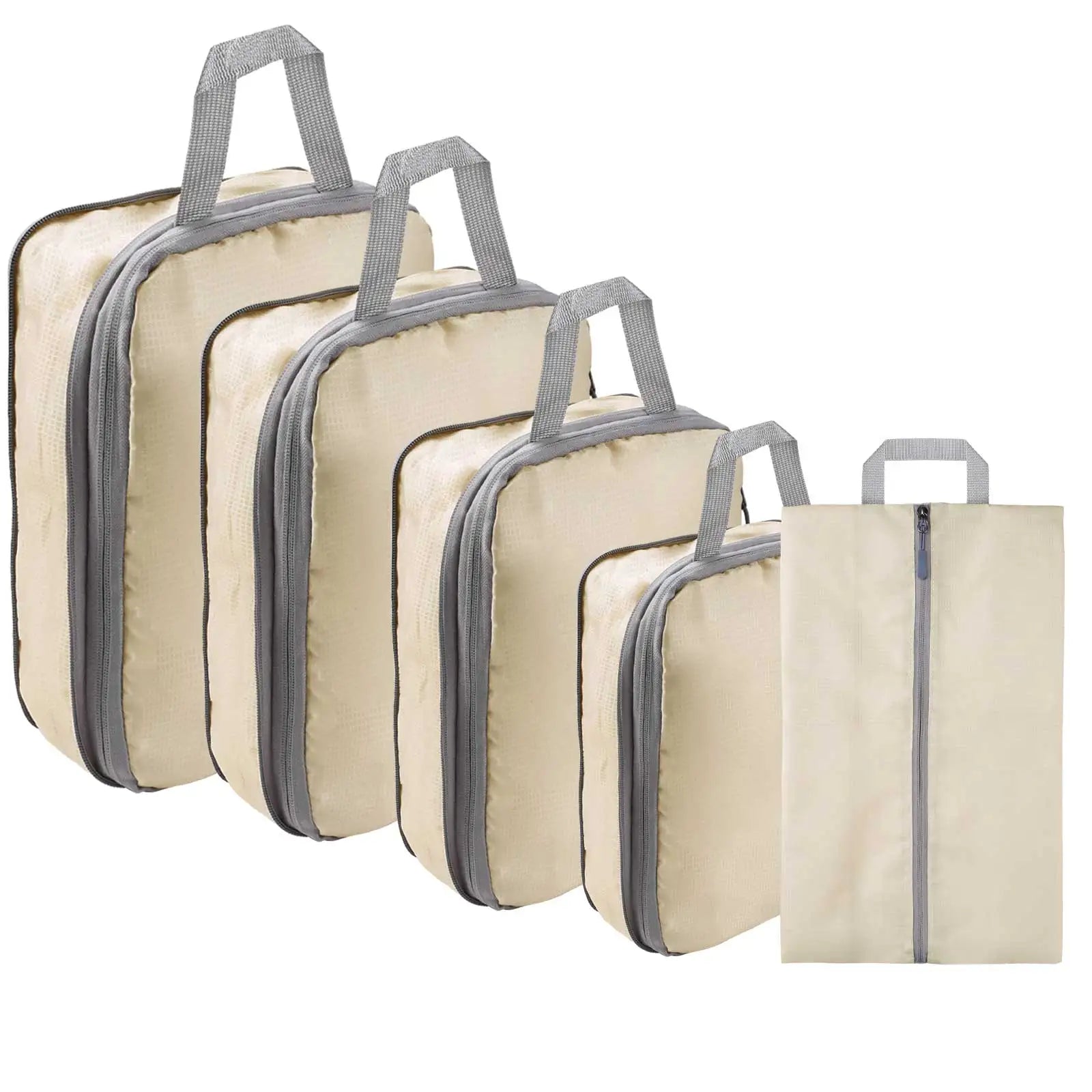 5 Set/6 Set Compressible Packing Cubes Travel Storage Bag Portable Large Capacity Waterproof Suitcase Handbag Luggage Organizer - Image 9