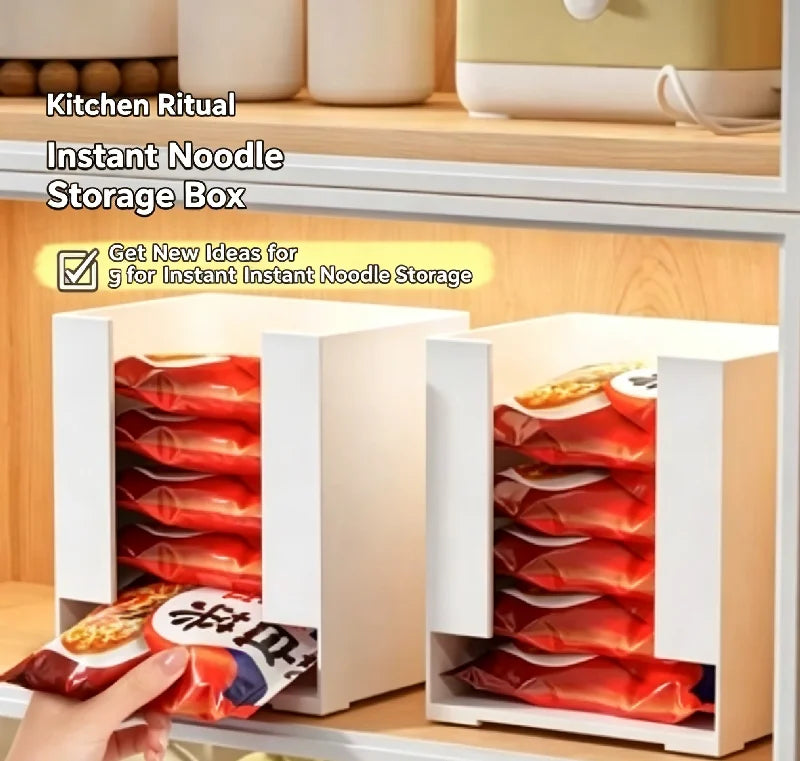 Multi Functional Instant Noodle Storage Box Kitchen Organizer for Ramen Cups Perfect for Pantry Organization Food Storage - Image 6