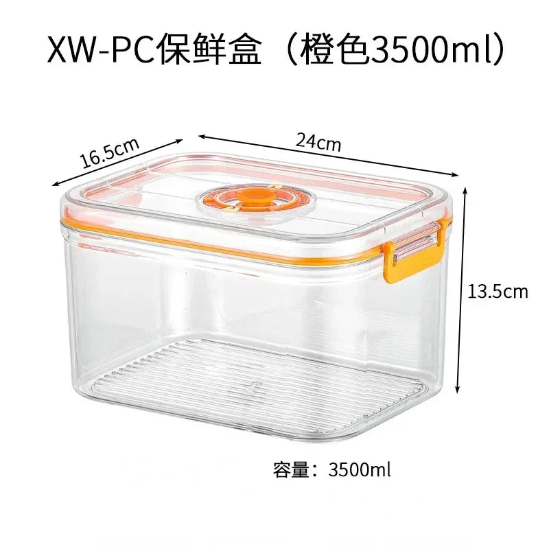 Vacuum Fresh-keeping Box Refrigerator Sealed Canister Microwavable Transparent Food Storage Container Kitchen Organizer Bento - Image 10