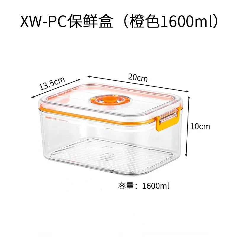 Vacuum Fresh-keeping Box Refrigerator Sealed Canister Microwavable Transparent Food Storage Container Kitchen Organizer Bento - Image 16