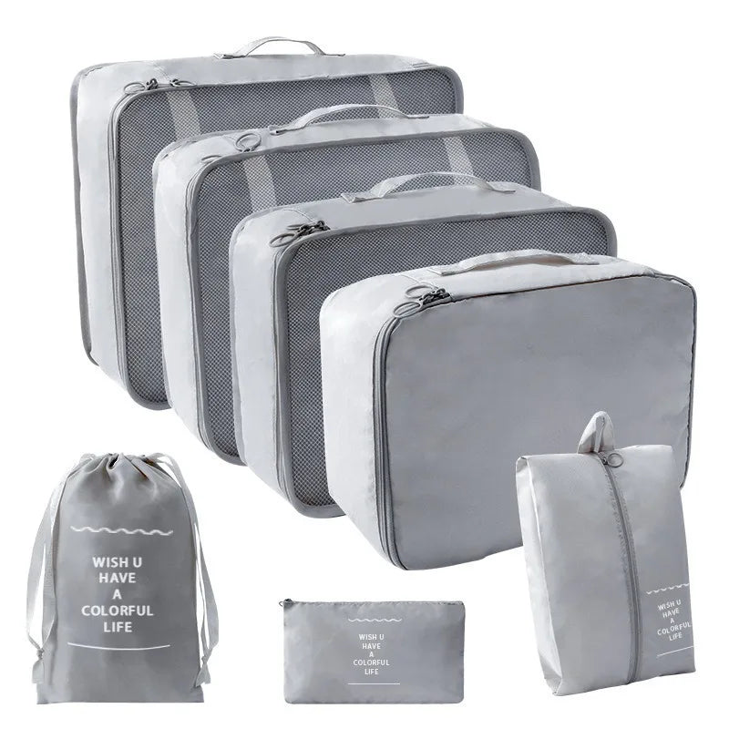 7/8/9-piece Set Travel Storage Bags,Digital Toiletries Shoes Clothes Organizer bag Suitcase Clothes Tidy Pouch,Packing Cubes Set - Image 11