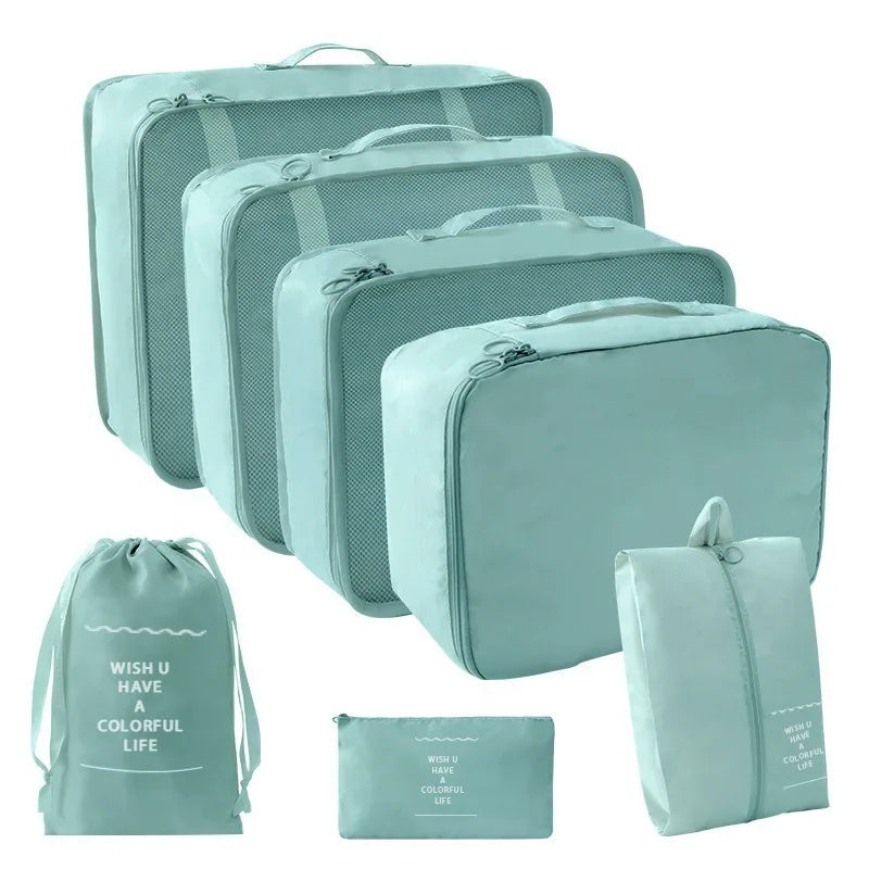 7/8/9-piece Set Travel Storage Bags,Digital Toiletries Shoes Clothes Organizer bag Suitcase Clothes Tidy Pouch,Packing Cubes Set - Image 14