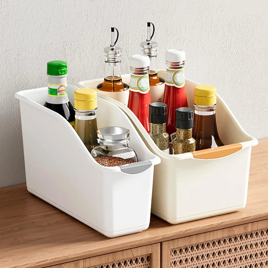 Plastic Under Sink Organizer with Wheels, Bottle Organization Bins Kitchen Cabinet Organizers Plastic Organizer Basket for Under - Image 5