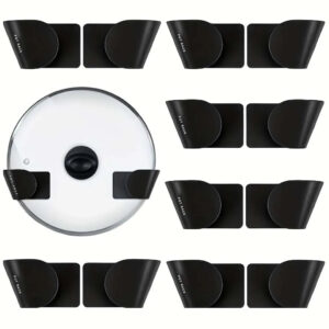 1/3/6Pairs Pot Lid Holder Wall-Mounted Hanging for Pan Pot Cover Rack Kitchen Organizer Plastic Stonego Kitchen Storage Rack