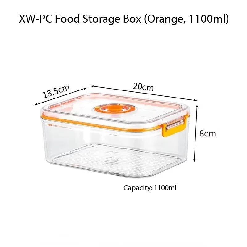 Vacuum Fresh-keeping Box Refrigerator Sealed Canister Microwavable Transparent Food Storage Container Kitchen Organizer Bento - Image 6