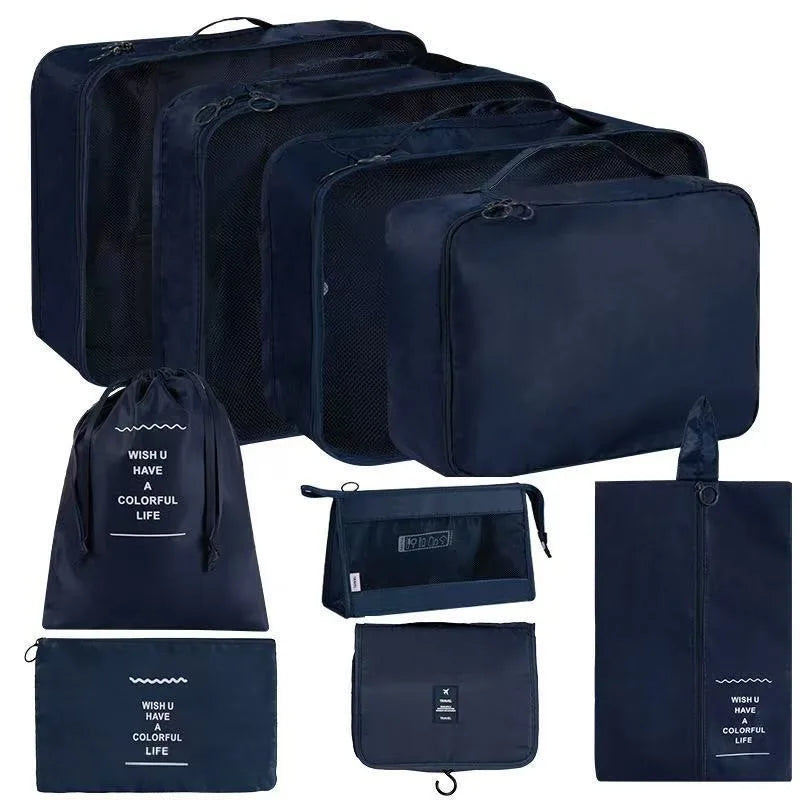 7/8/9-piece Set Travel Storage Bags,Digital Toiletries Shoes Clothes Organizer bag Suitcase Clothes Tidy Pouch,Packing Cubes Set - Image 13