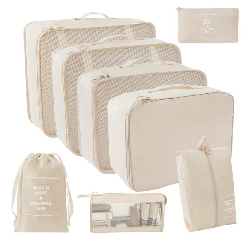 7/8/9-piece Set Travel Storage Bags,Digital Toiletries Shoes Clothes Organizer bag Suitcase Clothes Tidy Pouch,Packing Cubes Set - Image 6