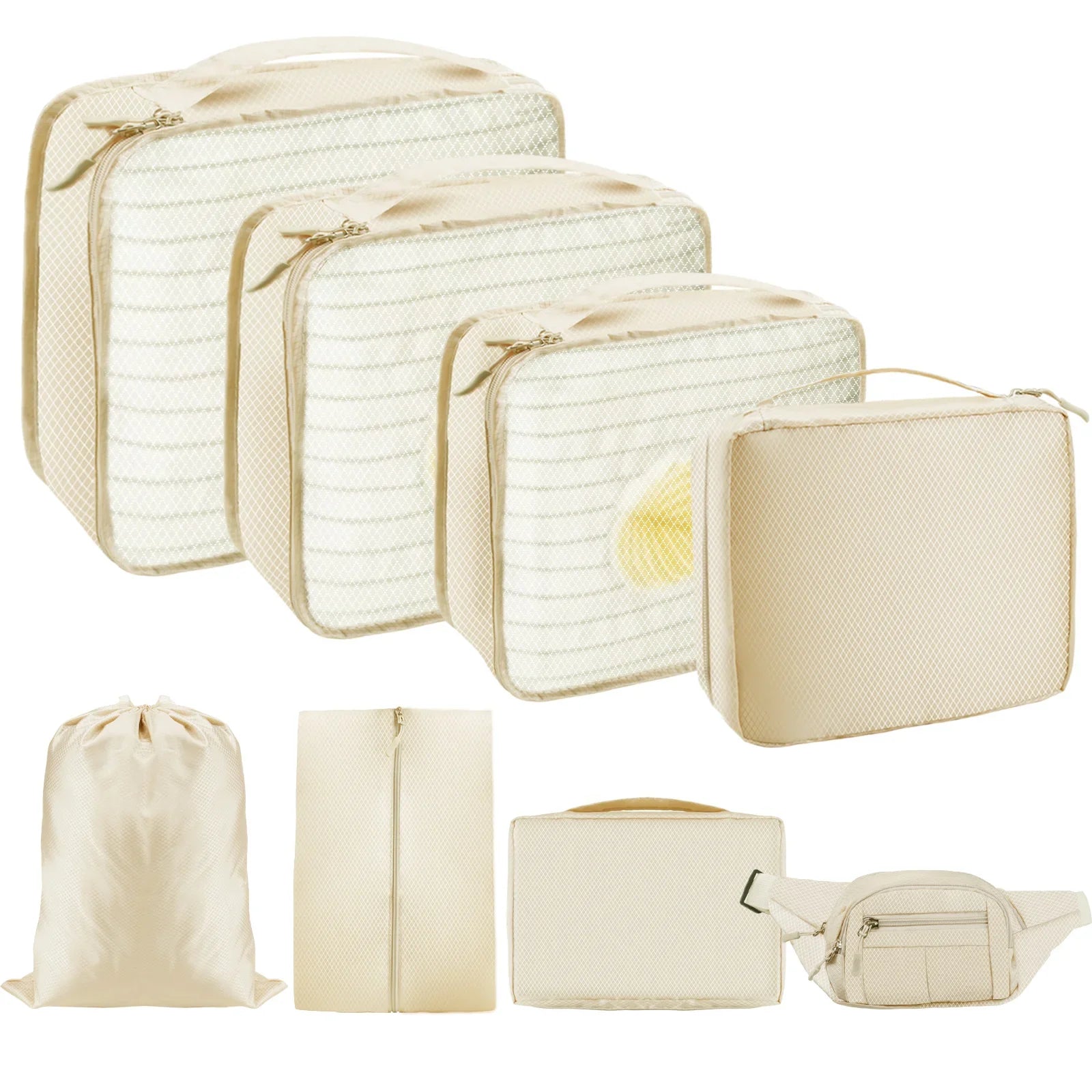 5 Set/6 Set Compressible Packing Cubes Travel Storage Bag Portable Large Capacity Waterproof Suitcase Handbag Luggage Organizer - Image 15