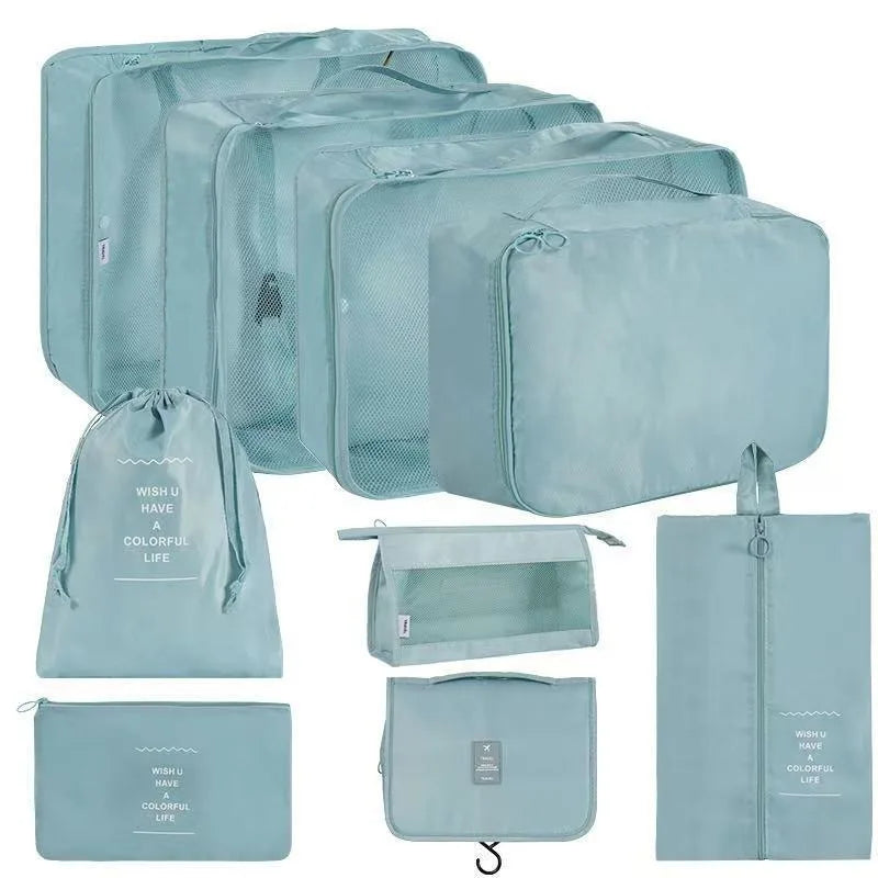 7/8/9-piece Set Travel Storage Bags,Digital Toiletries Shoes Clothes Organizer bag Suitcase Clothes Tidy Pouch,Packing Cubes Set - Image 8