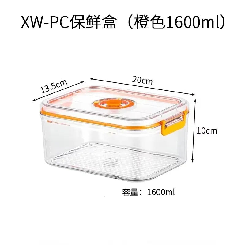 Vacuum Fresh-keeping Box Refrigerator Sealed Canister Microwavable Transparent Food Storage Container Kitchen Organizer Bento - Image 14