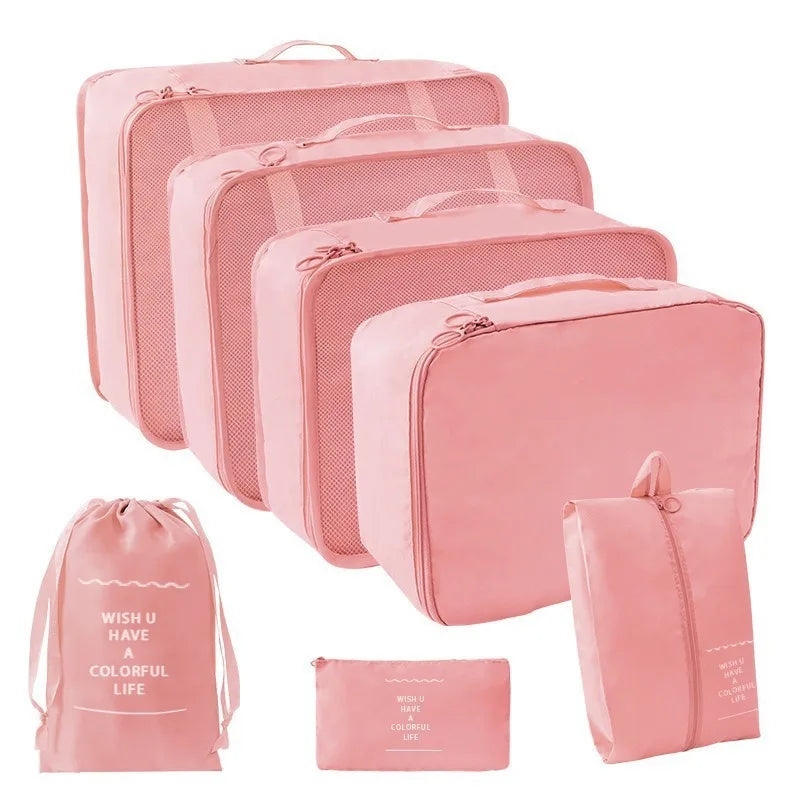 7/8/9-piece Set Travel Storage Bags,Digital Toiletries Shoes Clothes Organizer bag Suitcase Clothes Tidy Pouch,Packing Cubes Set - Image 10