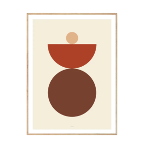 Abstract Shapes Vintage Red