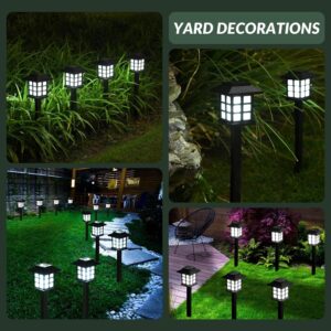 12x LED Solar Power Garden Lights Stake Post Landscape Path Lawn Lamp Outdoor