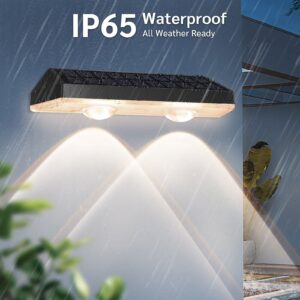 2PCS Super Bright Solar Powered Door Fence Wall Lights LED Outdoor Garden Lamp