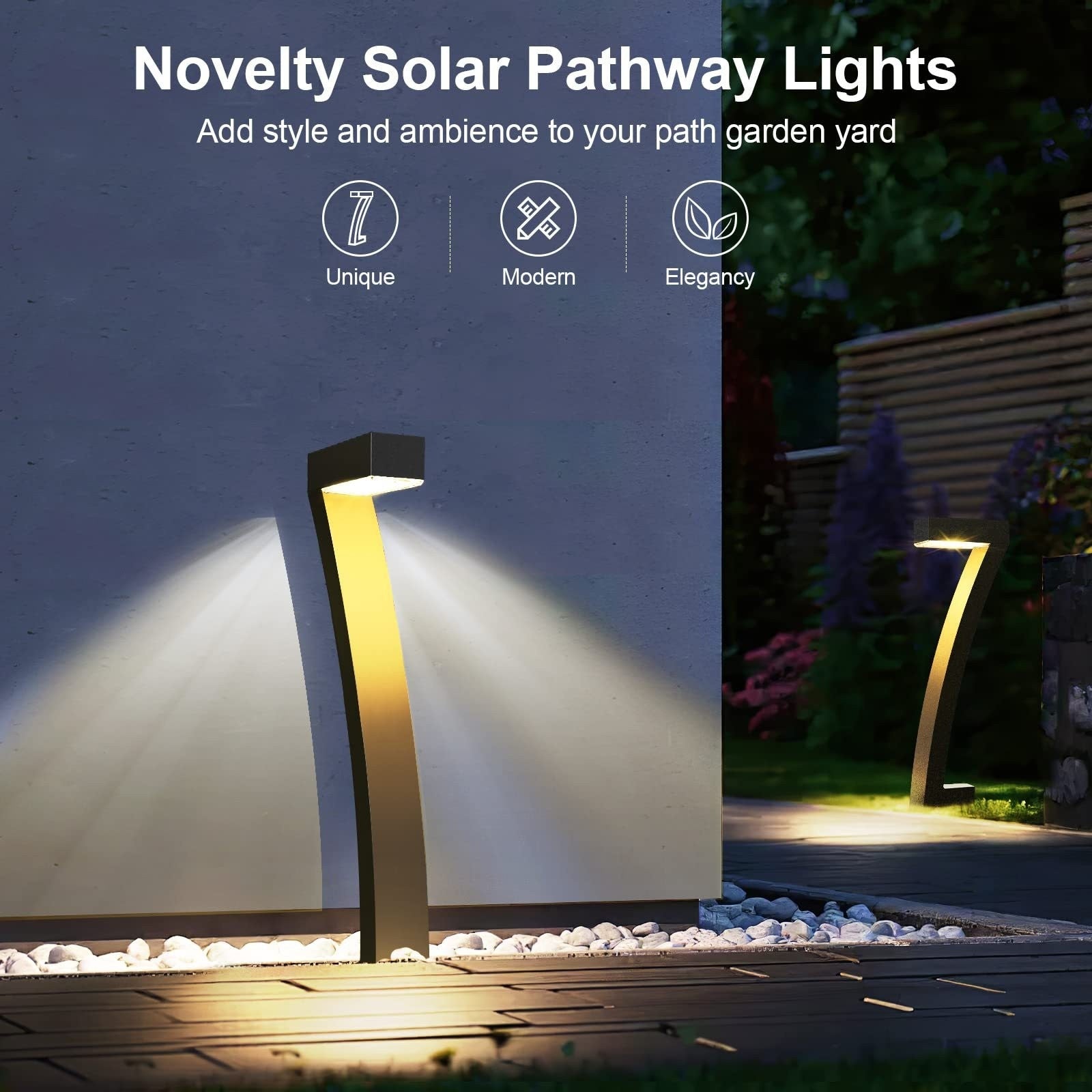 Solar Pathway Lights Outdoor Garden Walkway Landscape Decor Lamp LED Bright - Image 9