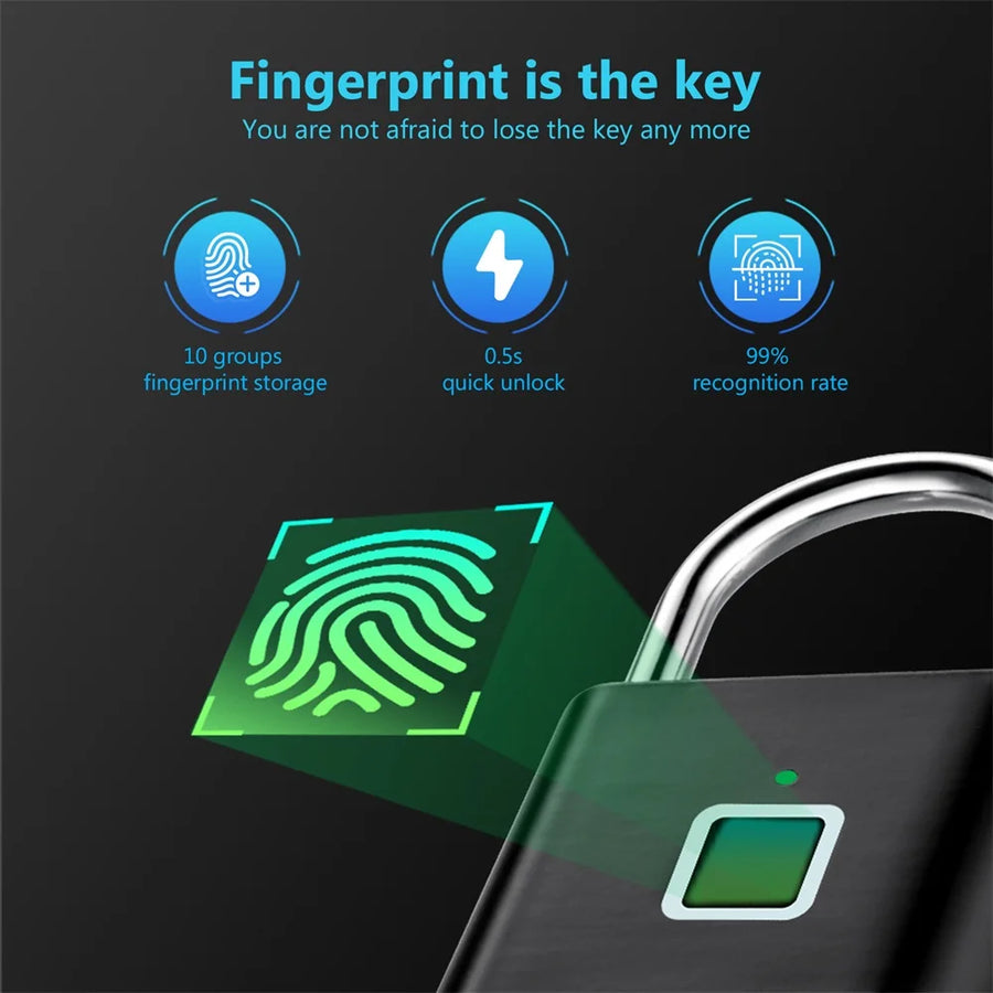 KERUI Fingerprint Padlock (USB Charging)