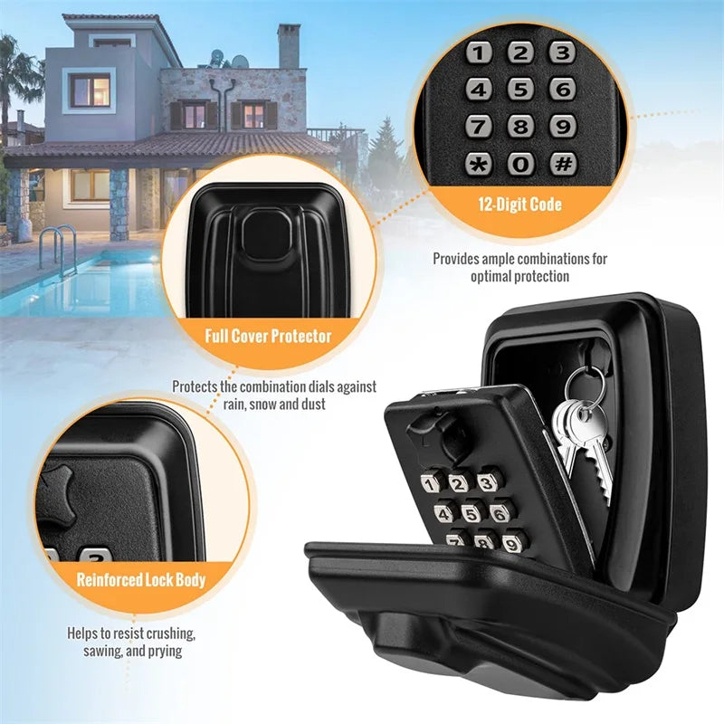 Key Safe Box with Code (Wall, Hook or Car)