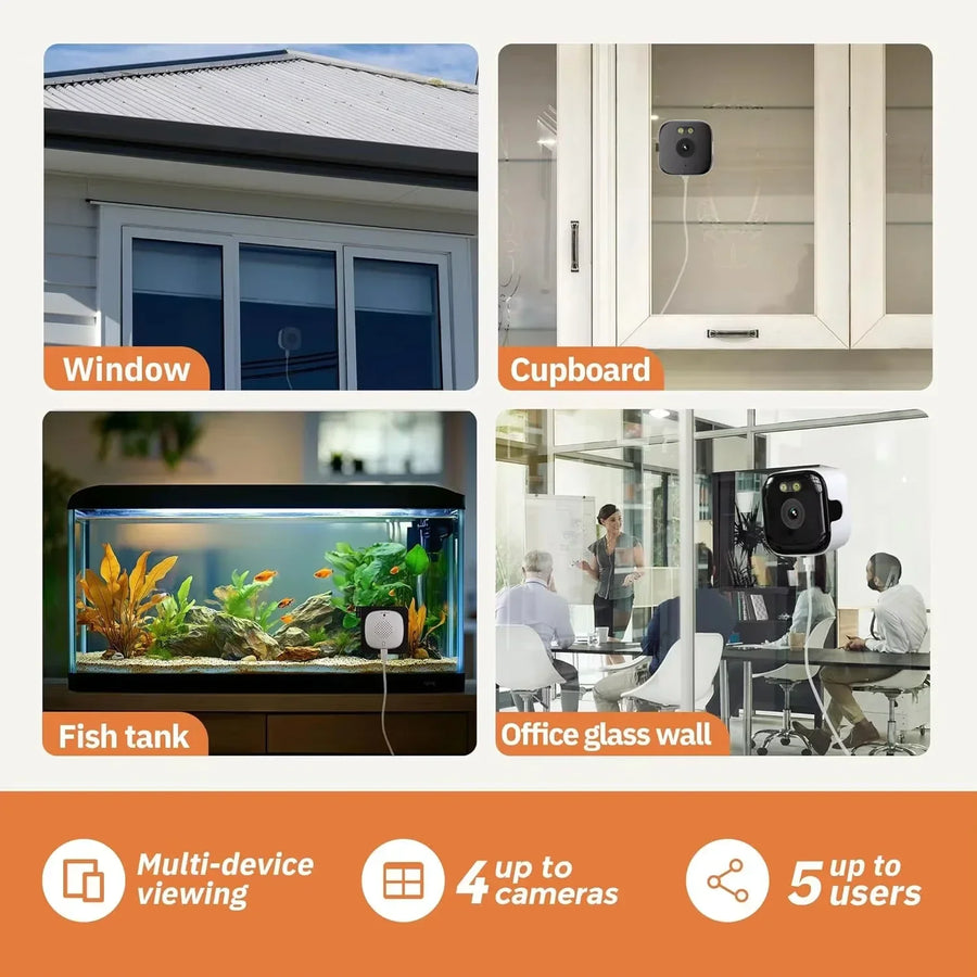Mini Stick-On Window Camera (2.4/5 GHz)