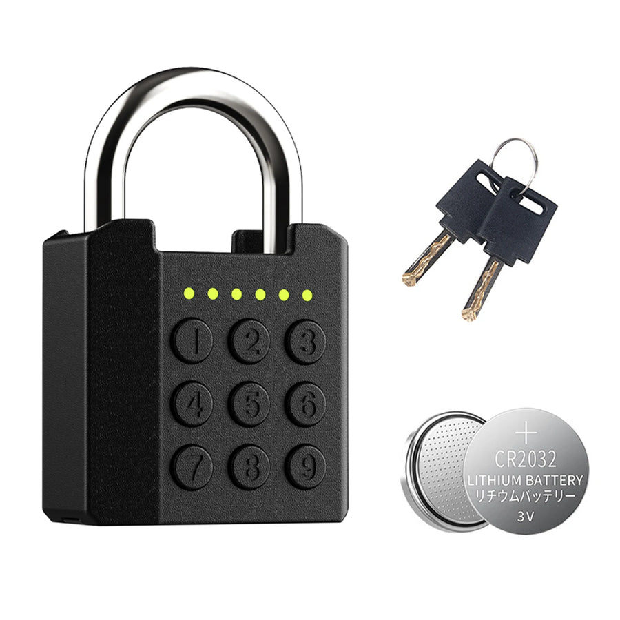 Smart Padlock - Code or Fingerprint + 2 Keys