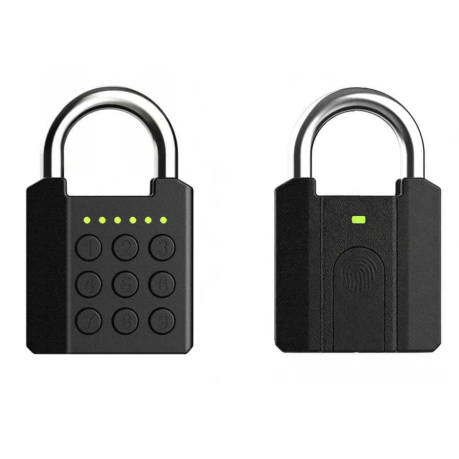 Smart Padlock - Code or Fingerprint + 2 Keys