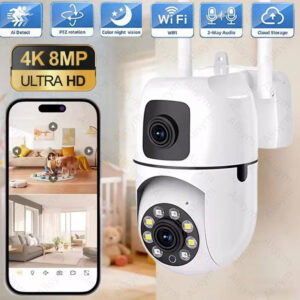 Dual-Lens Pan & Tilt Wi-Fi Camera (V380 Pro)