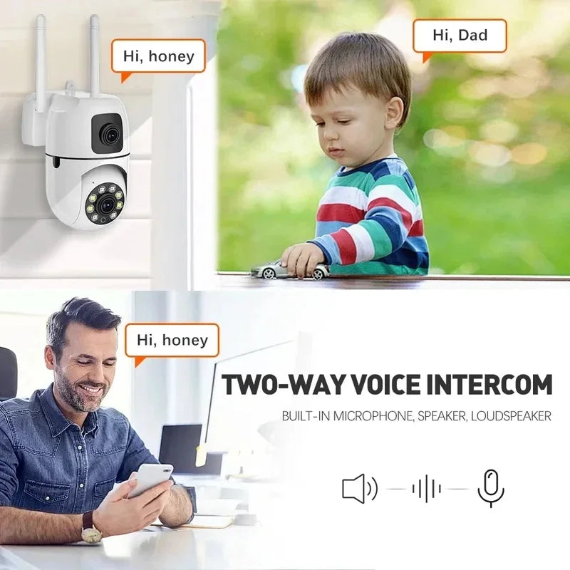Dual-Lens Pan & Tilt Wi-Fi Camera (V380 Pro)