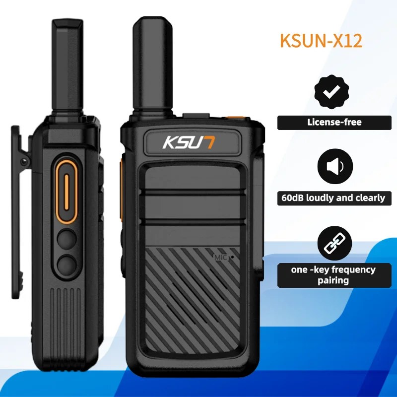 X12 Compact UHF Walkie Talkies (2-Pack)